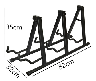 Triple Guitar Stand For Electric and Acoustic Guitars with Folding Design